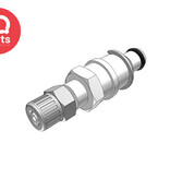 CPC CPC - LM20006 / LMD20006 | Coupling Insert | Chrome-plated Brass | PTF Nut 9.5 mm (3/8") OD / 6.4 mm (0.25") ID | Multi-Mount