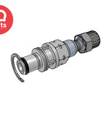 CPC CPC - LM20006 / LMD20006 | Coupling Insert | Chrome-plated Brass | PTF Nut 9.5 mm (3/8") OD / 6.4 mm (0.25") ID | Multi-Mount