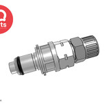 CPC CPC - LM20006 / LMD20006 | Coupling Insert | Chrome-plated Brass | PTF Nut 9.5 mm (3/8") OD / 6.4 mm (0.25") ID | Multi-Mount