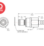 CPC CPC - LM22004 / LMD22004 | Coupling Insert | Chrome-plated Brass | 6.4 mm (1/4") Hose Barb | Multi-Mount