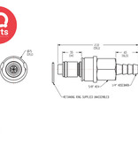 CPC CPC - LM22004 / LMD22004 | Coupling Insert | Chrome-plated Brass | 6.4 mm (1/4") Hose Barb | Multi-Mount