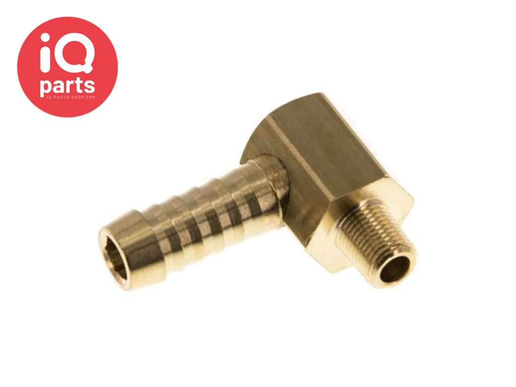 IQ-Parts Elbow threaded nozzles | metric thread (Conical) | Brass | PN 16