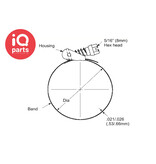 IQ-Parts IQ-Parts - Schlauchschelle mit Schnellverschluss | Edelstahl 301 | 13 mm Breit