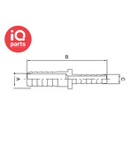 IQ-Parts IQ-Parts - Rechte slangverbinder | gereduceerd | RVS 304 (1.4301)