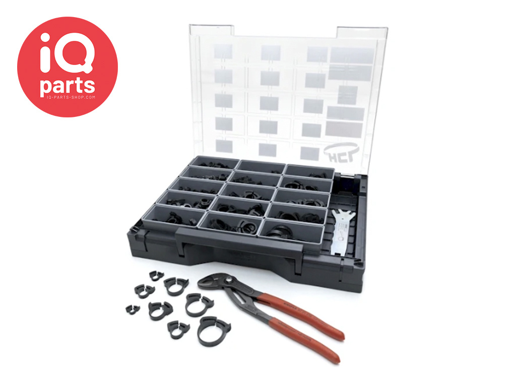 HCL Herbie Clip Sortimentsbox | Kunststoff-Schlauchschelle | 5,4 - 29,9 mm | 489 Teilig