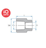 TEFEN TEFEN PVDF Draadfitting | Verloopsok | BSPT