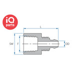 TEFEN TEFEN PVDF Straight connector BSPT Female