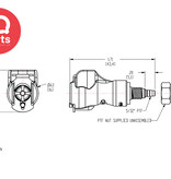 CPC CPC - PMC13025 / PMCD13025 | Coupling Body | Acetal | PTF Nut 4.0 mm (5/32") OD / 2.5 mm (.10") ID