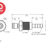 CPC CPC - MC4203 / MCD4203 | Stecker | Plattenmontage | Schlauchanschluss 4,8 mm