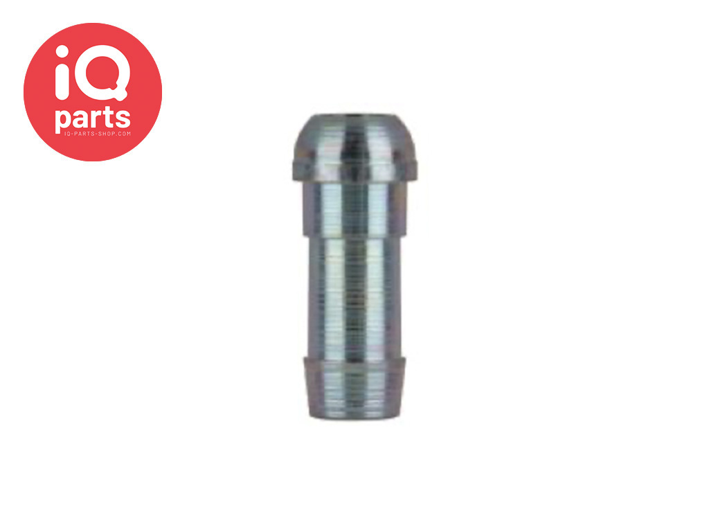 IQ-Parts Slangnippel | Type S | Universele Afdichtingskop | Verzinkt staal