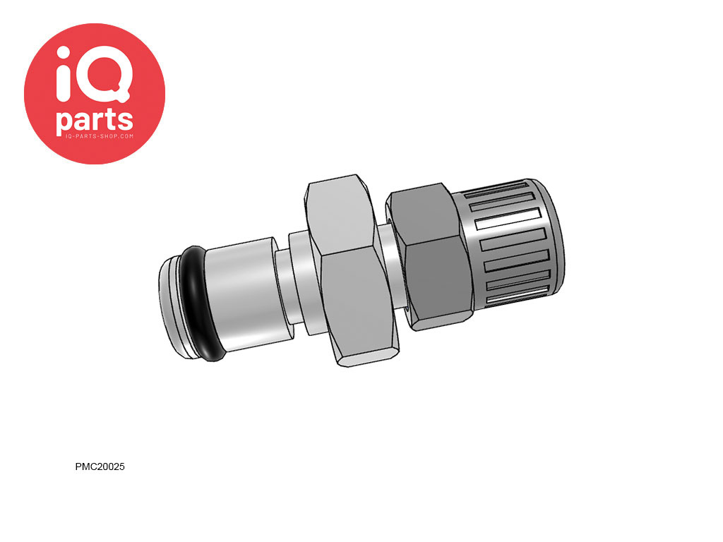 CPC PMC20025 / PMCD20025 | Insteeknippel | Acetaal | PTF Klemring 4.0 mm OD / 2.5 mm ID
