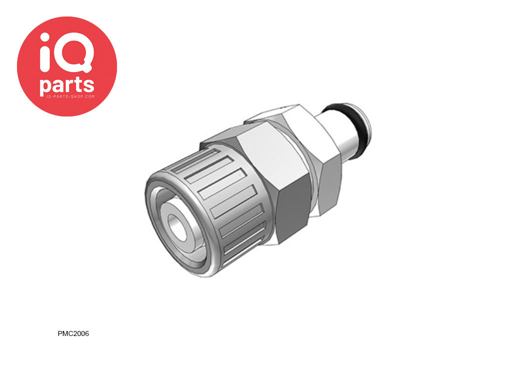 PMC2006 / PMCD2006 | Coupling Insert | Acetal | PTF Nut 9.5 mm (3/8") OD / 6.4 mm (0.25") ID