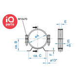 Jacob Jacob Tube-clamps with rubber-insert | Wall-mounting | W4