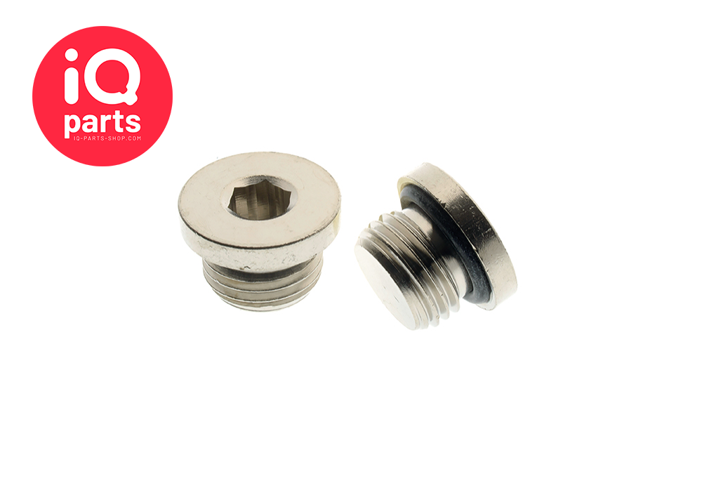 IQ-Parts IQ-Parts Allen plug | nickel-plated brass | Metric | NBR O-ring
