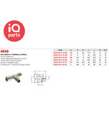 IQ-Parts Zij-Tee inschroefnippel Messing vernikkeld BSPT Male / BSP Female