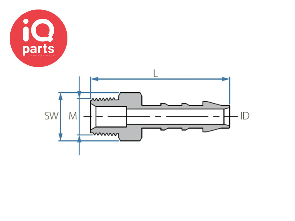 TEFEN TEFEN Schlauchtüllen | Außengewinde | PVDF | BSPT