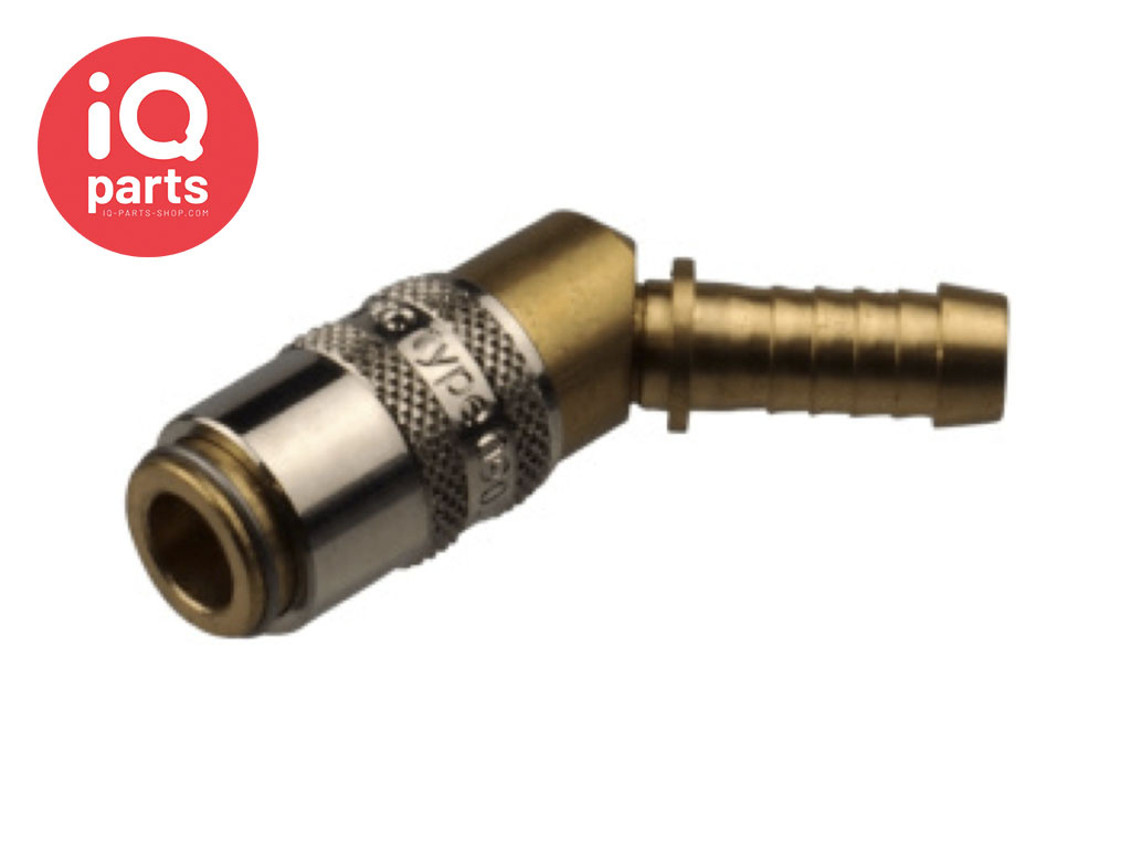 RTC Quick Coupling 45º | Hose Barb | without valve | Type 090 | DN 09