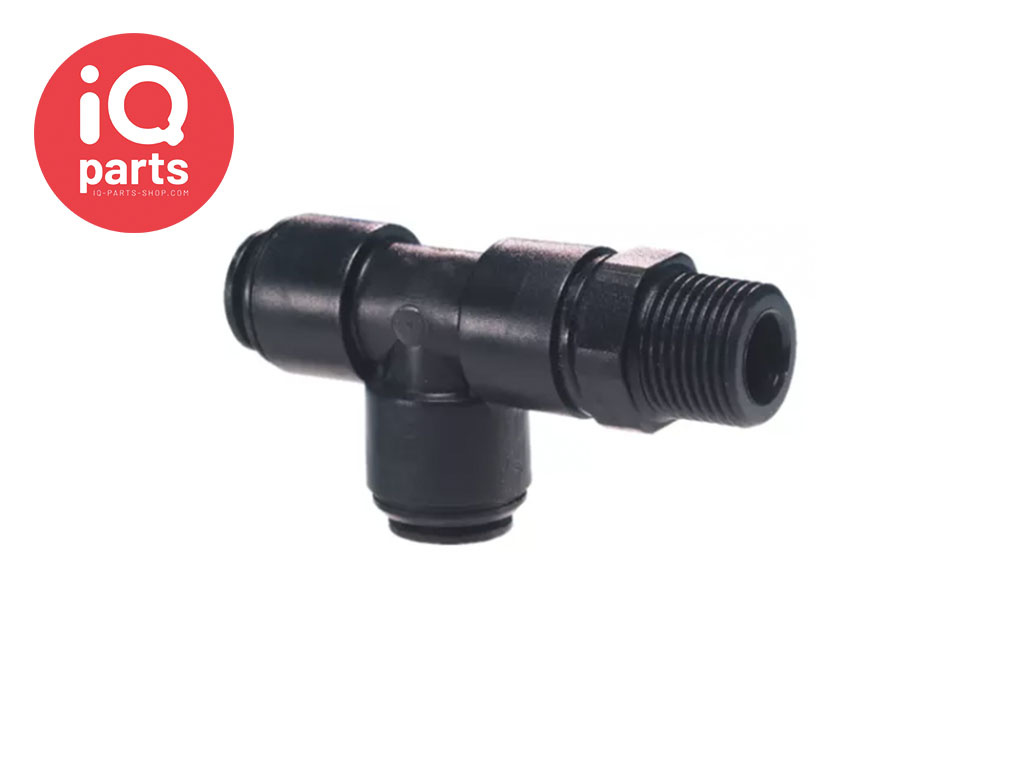 John Guest® Tee Push-Fit/BSP Einschraubkupplung (Run) | Drehbar