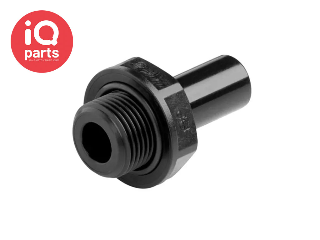 John Guest® Rechte BSP inschroeffitting voor Push-Fit koppeling