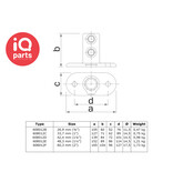 IQ-Parts IQ-Parts Pipe connector | Railing Base Flange | Type 12