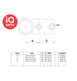 IQ-Parts IQ-Parts Buisverbinder | Kruis T-stuk gecombineerd | Type 30