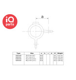 IQ-Parts IQ-Parts Pipe connector | Male Corner Lug 90° | Type 40