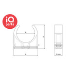 Mikalor Damesa - Nylon Leidingclip | CLIPNY | open uitvoering | grijs of zwart