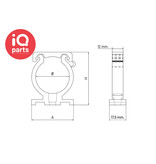 Mikalor Damesa - Nylon Pipe Clip | ANCI | M6 Pre-threaded | with Hinge | grey or black