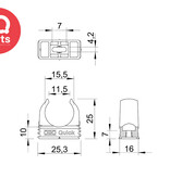 OBO-Bettermann OBO - Quick-Clip | Typ 2955 | Polypropylene | Grey