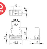 OBO-Bettermann OBO - Quick-Clip | Typ 2955 | Polypropylene | Grey