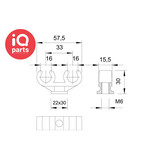 OBO-Bettermann OBO - Sockel-Klemmschelle | 2-fach | Typ 2962 | Polypropylen | Grau