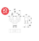 OBO-Bettermann OBO - Sockel-Klemmschelle | 2-fach | Typ 2962 | Polypropylen | Grau