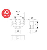 OBO-Bettermann OBO - Sockel-Klemmschelle | 2-fach | Typ 2962 | Polypropylen | Grau