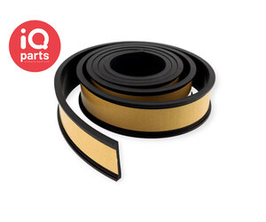 40 m rubberen afdichting, D-profiel, zwart, 21 mm, zelfklevende raamafdichting, deurafdichting, rubberen afdichting, afdichtingstape, profielafdichting