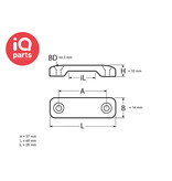 IQ-Parts IQ-Parts Strap fitting "Design" | Stainless steel AISI 316 (A4)