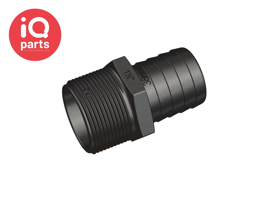 TruDesign Gerader Schlauchverbinder Lang | BSP-Außengewinde | Nylon (glasfaserverstärkt)