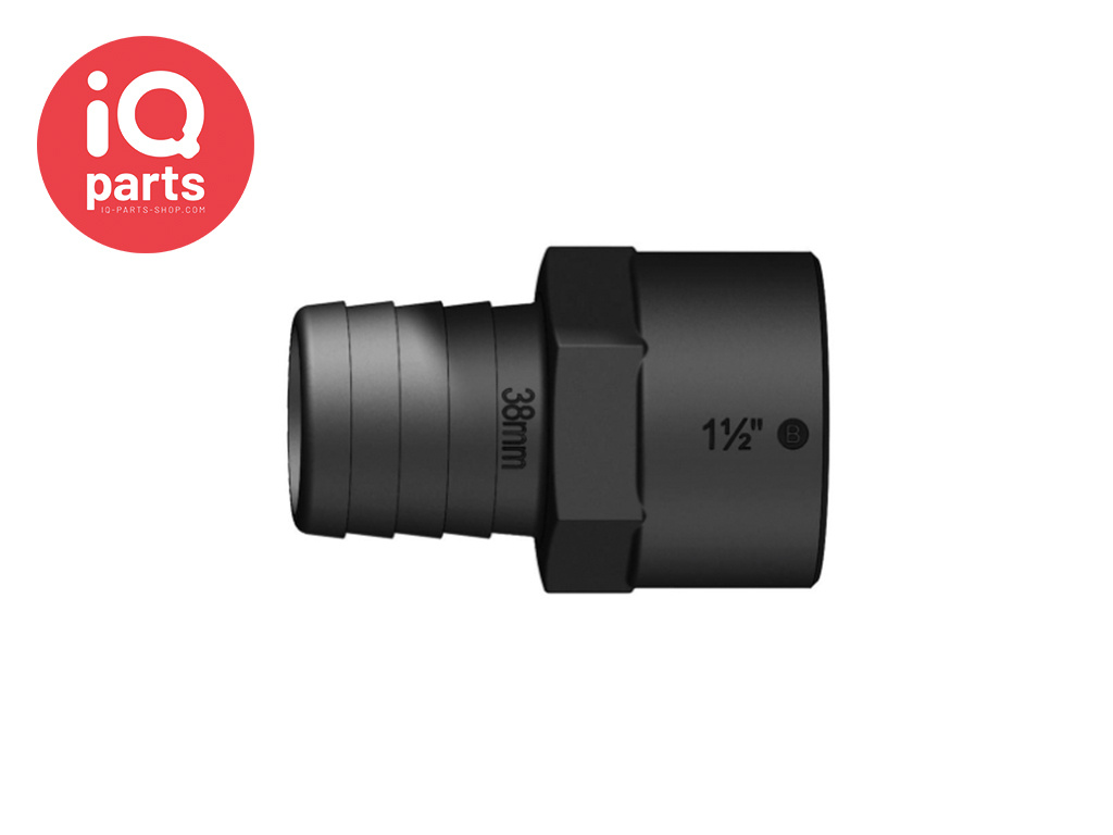 TruDesign Gerader Schlauchverbinder | BSP-Innengewinde | Nylon (glasfaserverstärkt) | Schwarz