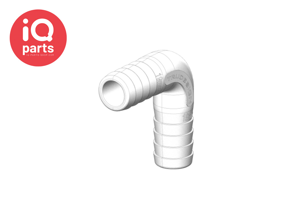 TruDesign Hose Connector 90º | 2x Hose Tails Long | Nylon (Fiberglass reinforced)