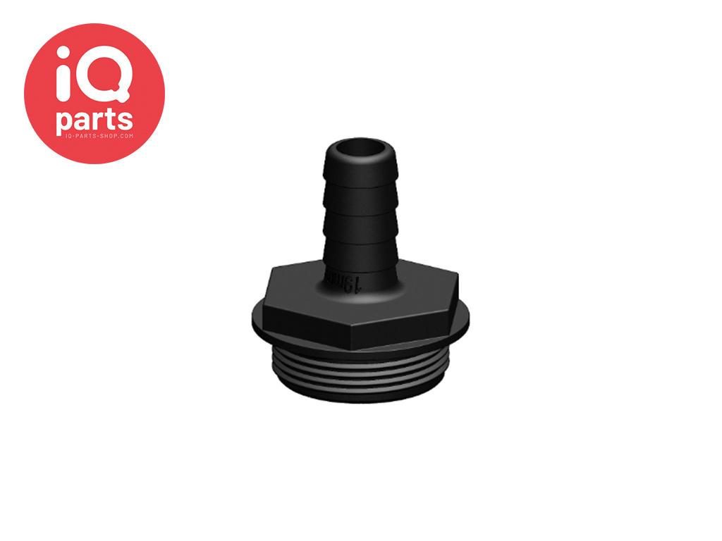 TruDesign Aquavalve | Rechte slangtule | 1½" BSP | Nylon (Glasvezelversterkt)