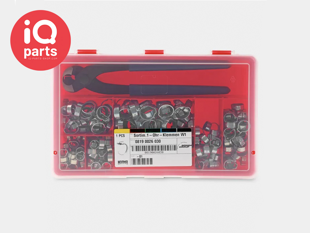 ABA ABA Sortimentsbox | 1-Ohrklemmen | W1 (Verzinkt) | 270 stück