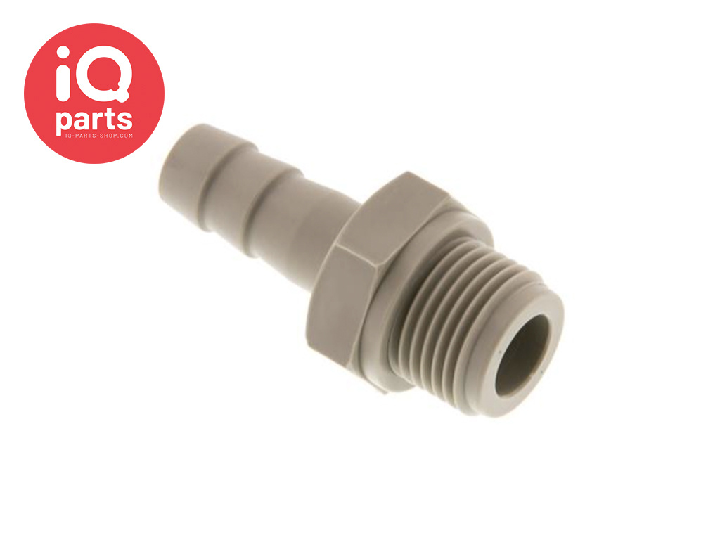 Male Thread Hose barb | Polypropylene | BSP | Beige