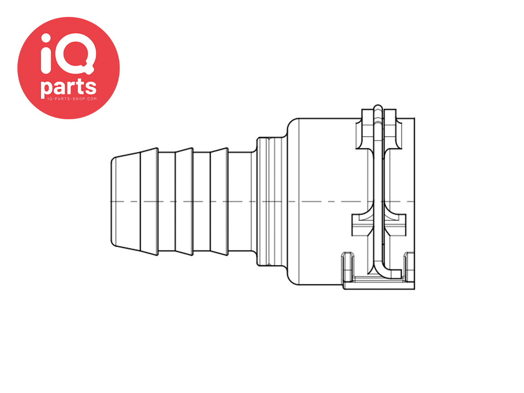 NORMAQUICK® PS3 rechte Snelkoppeling 0° NW12 - 15 mm