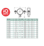 Walraven Walraven - Schraubrohrschelle | 2-teilig | W5 | 20 mm | M8/M10 | EPDM
