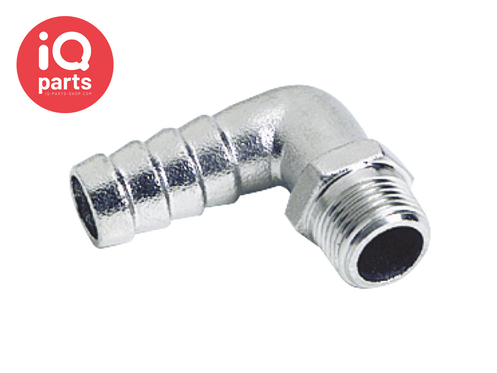 Osculati 90º Stainless Steel AISI 316 Hose Connector with BSP male thread