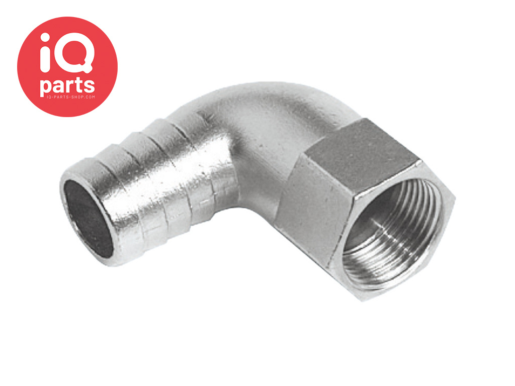 90º Slangtule RVS 316 met BSP binnendraad