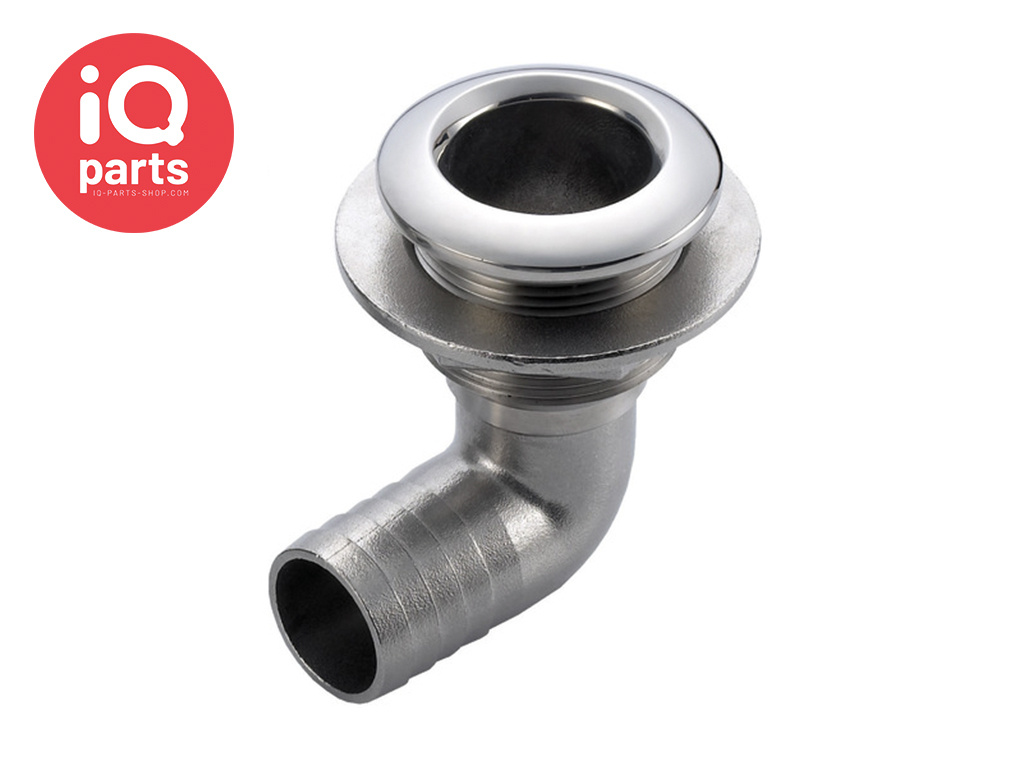 90º Skin Fitting | Hose Adapter | Stainless Steel AISI 316
