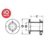 Osculati Osculati - Borddurchführung | Langgewinde | Edelstahl AISI 316