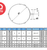 IQ-Parts IQ-Parts - Spatbeschermings ring voor flens | RVS V2A (1.4301)