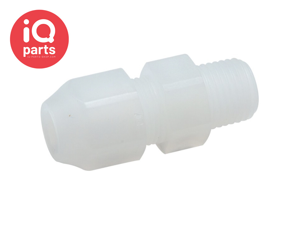 Sang-A Straight tube feedthrough | Male Thread | PVDF | Conical (R)