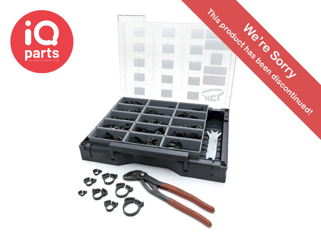 HCL Herbie Clip assortimentsbox | Kunststof slangklem | 5,4 - 29,9 mm | 489 delig (Niet meer leverbaar)